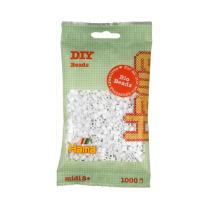 Produit Perles Blanches Bio 001 Sachet 1000 perles midi