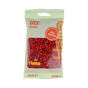 Produit Perles rouges noel Bio 022 Sachet 1000 perles midi