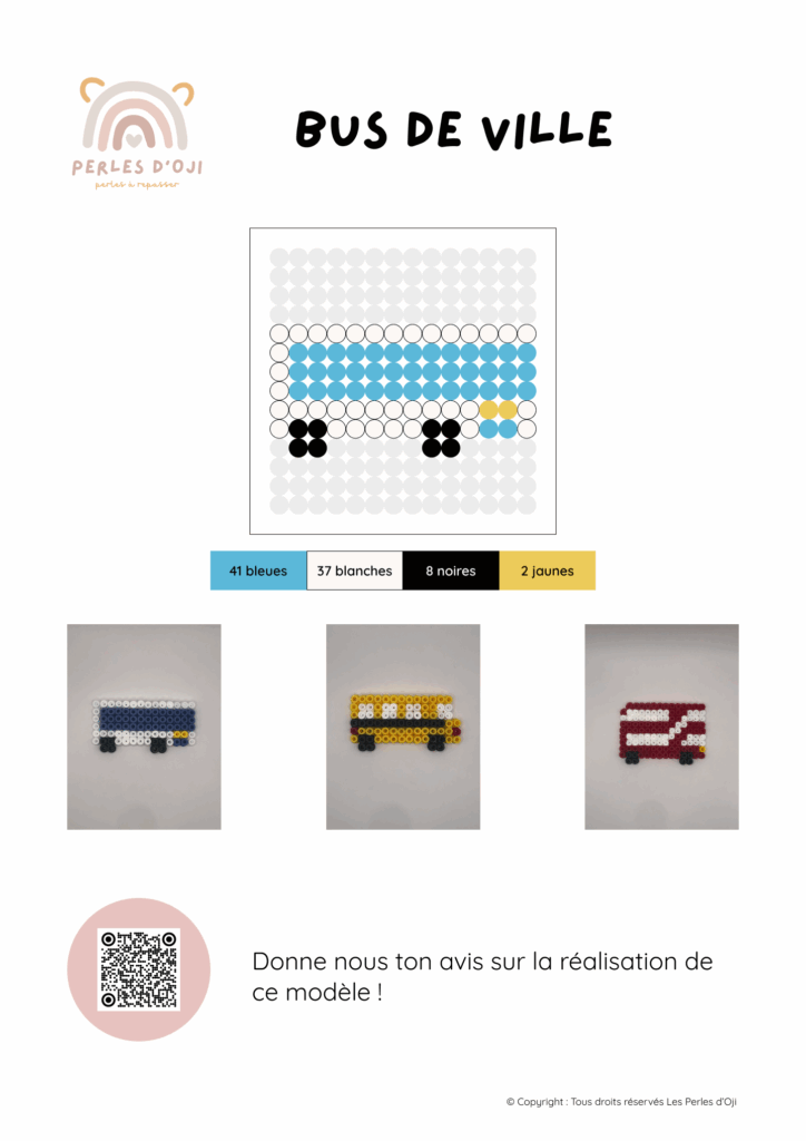 Aperçu de l'ebook du bus en perles à repasser