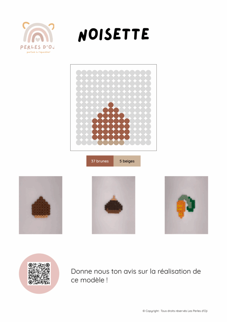 Aperçu de l'ebook de la noisette en perles à repasser